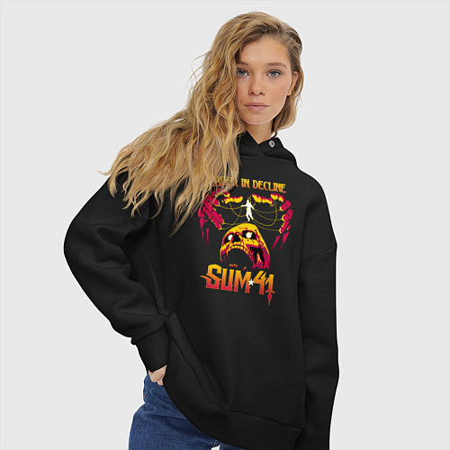 Женское худи оверсайз Sum 41 Order In Decline / Черный – фото 3