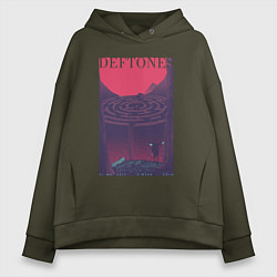 Толстовка оверсайз женская Deftones, цвет: хаки