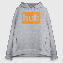 Толстовка оверсайз женская Hub, цвет: меланж