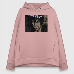 Толстовка оверсайз женская Манускрипт ниндзя, цвет: пыльно-розовый