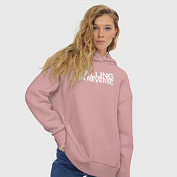 Толстовка оверсайз женская Falling in Reverse, цвет: пыльно-розовый — фото 2