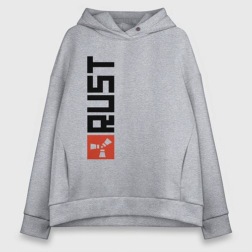 Женское худи оверсайз RUST / Меланж – фото 1