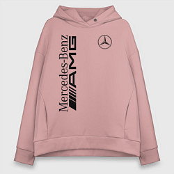 Толстовка оверсайз женская MERCEDES-BENZ AMG, цвет: пыльно-розовый