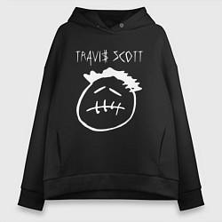 Толстовка оверсайз женская TRAVIS SCOTT, цвет: черный