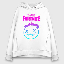 Толстовка оверсайз женская TRAVIS SCOTT X FORTNITE, цвет: белый