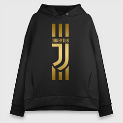 Толстовка оверсайз женская JUVENTUS, цвет: черный
