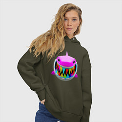 Толстовка оверсайз женская 6IX9INE- GOOBA, цвет: хаки — фото 2