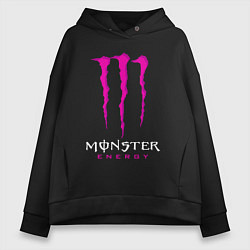 Толстовка оверсайз женская MONSTER ENERGY, цвет: черный