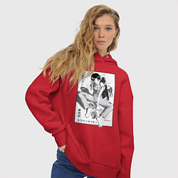 Толстовка оверсайз женская Мисато Кацураги, цвет: красный — фото 2