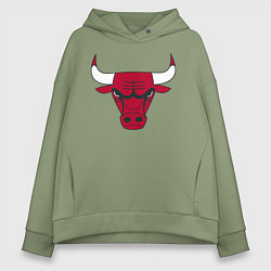 Толстовка оверсайз женская Chicago Bulls, цвет: авокадо