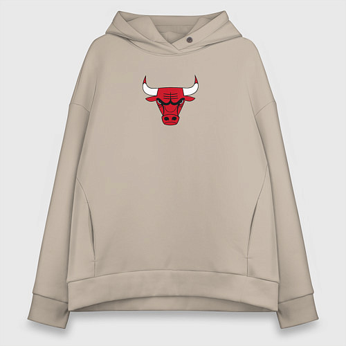 Женское худи оверсайз CHICAGO BULLS / Миндальный – фото 1