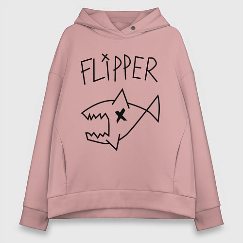 Женское худи оверсайз Nirvana Flipper / Пыльно-розовый – фото 1