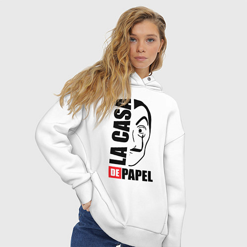 Женское худи оверсайз La Casa de Papel / Белый – фото 3