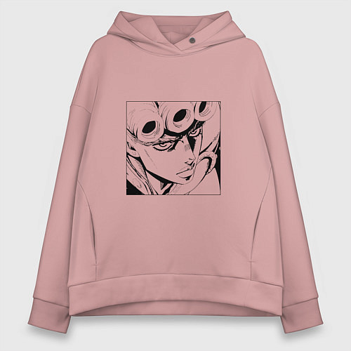 Женское худи оверсайз JoJo’s Bizarre Adventure / Пыльно-розовый – фото 1
