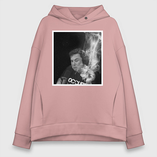 Женское худи оверсайз MASK / Пыльно-розовый – фото 1