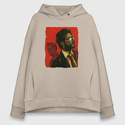 Толстовка оверсайз женская БУМАЖНЫЙ ДОМ, цвет: миндальный