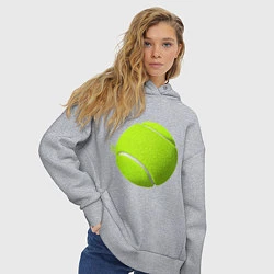 Толстовка оверсайз женская Теннис, цвет: меланж — фото 2