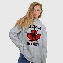 Толстовка оверсайз женская Canada Hockey, цвет: меланж — фото 2