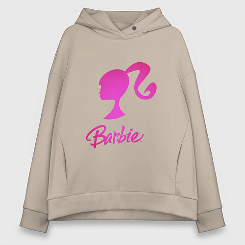 Женское худи оверсайз Барби / Миндальный – фото 1