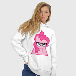 Толстовка оверсайз женская Pinky Pie hipster, цвет: белый — фото 2