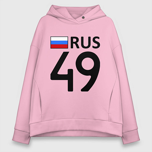 Женское худи оверсайз RUS 49 / Светло-розовый – фото 1