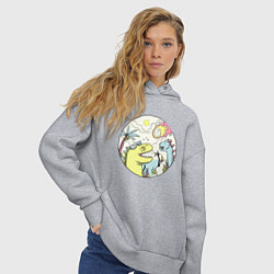 Толстовка оверсайз женская Последняя вечеринка, цвет: меланж — фото 2