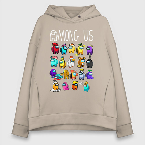 Женское худи оверсайз AMONG US / Миндальный – фото 1
