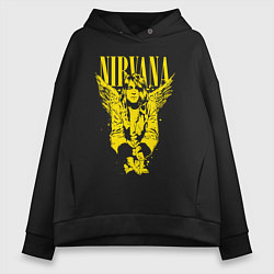 Толстовка оверсайз женская NIRVANA, цвет: черный