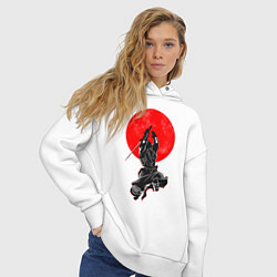 Толстовка оверсайз женская Samurai, цвет: белый — фото 2