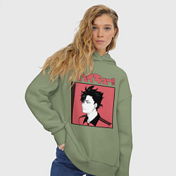 Толстовка оверсайз женская Haikyu Z, цвет: авокадо — фото 2