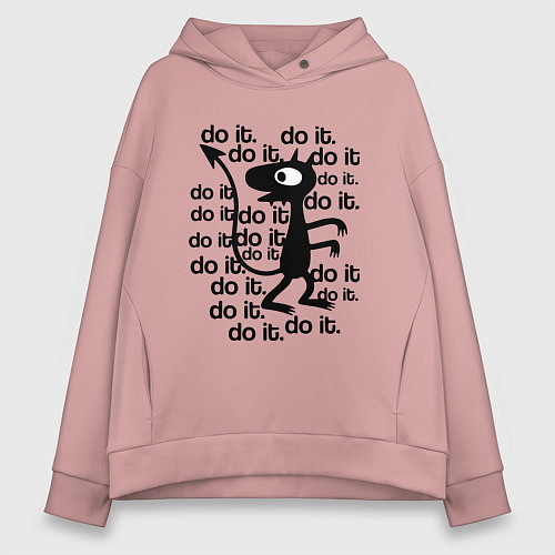 Женское худи оверсайз РАЗОЧАРОВАНИЕ / Пыльно-розовый – фото 1