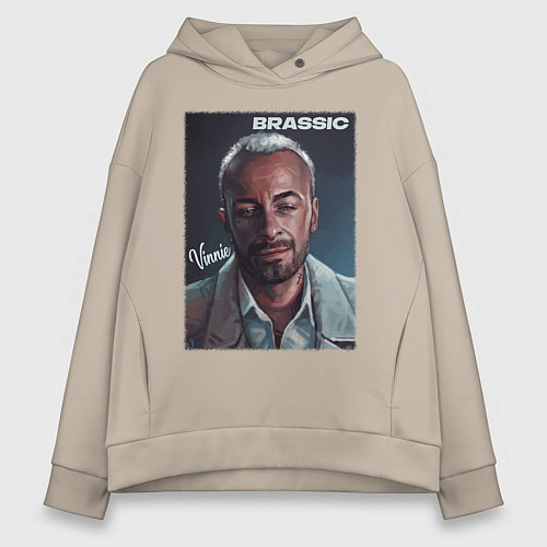 Женское худи оверсайз Голяк Brassic Винни / Миндальный – фото 1