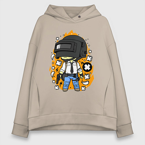 Женское худи оверсайз PUBG / Миндальный – фото 1