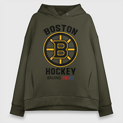 Толстовка оверсайз женская BOSTON BRUINS NHL, цвет: хаки