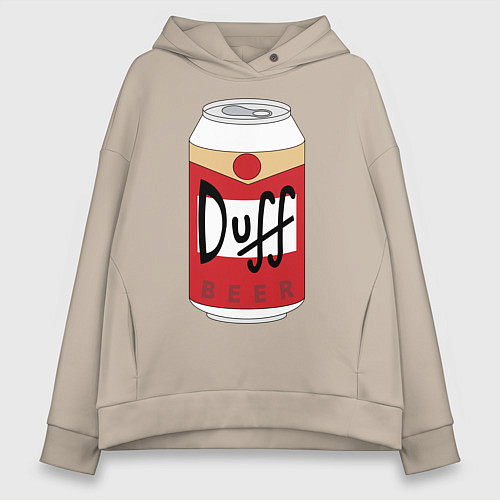 Женское худи оверсайз Duff Beer / Миндальный – фото 1