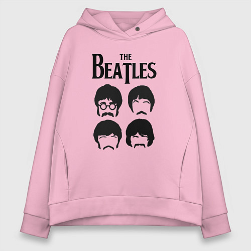 Женское худи оверсайз The Beatles Liverpool Four / Светло-розовый – фото 1