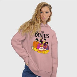 Толстовка оверсайз женская THE BEATLES, цвет: пыльно-розовый — фото 2