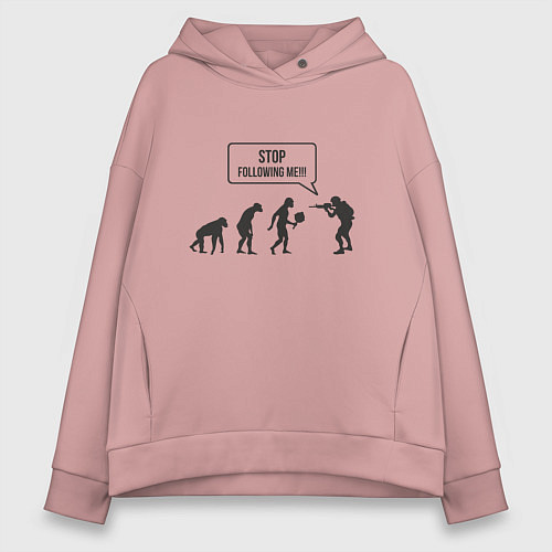 Женское худи оверсайз CS GO спина Z / Пыльно-розовый – фото 1