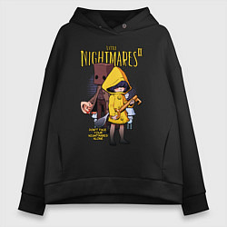 Толстовка оверсайз женская LITTLE NIGHTMARES 2, цвет: черный