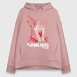 Толстовка оверсайз женская SAMURAI Cyberpunk 2077, цвет: пыльно-розовый