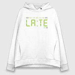 Толстовка оверсайз женская LATE, цвет: белый