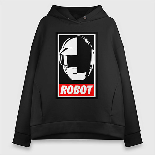 Женское худи оверсайз Daft Punk / Черный – фото 1