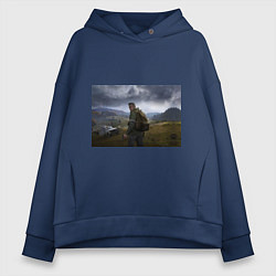 Толстовка оверсайз женская DAYZ POSTER ДЕЙЗИ ПОСТЕР Z, цвет: тёмно-синий