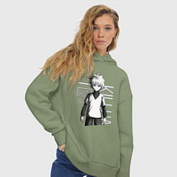 Толстовка оверсайз женская Киллуа Золдик, цвет: авокадо — фото 2
