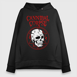 Толстовка оверсайз женская CANNIBAL CORPSE, цвет: черный
