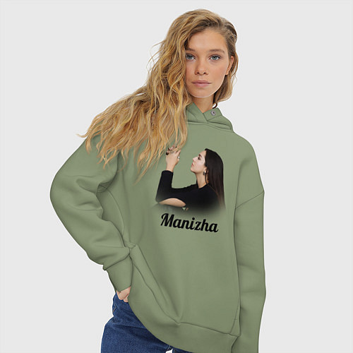 Женское худи оверсайз Манижа Manizha / Авокадо – фото 3