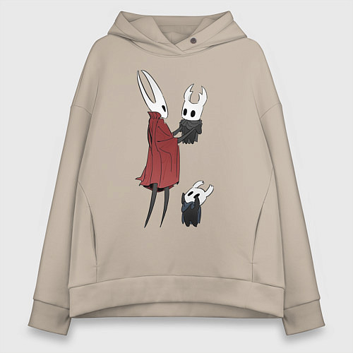 Женское худи оверсайз Хорнет и рыцари / Миндальный – фото 1