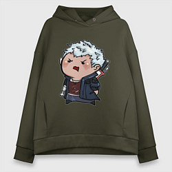 Толстовка оверсайз женская Baby Nero, цвет: хаки