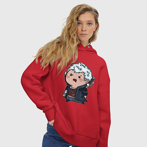 Женское худи оверсайз Baby Nero / Красный – фото 3