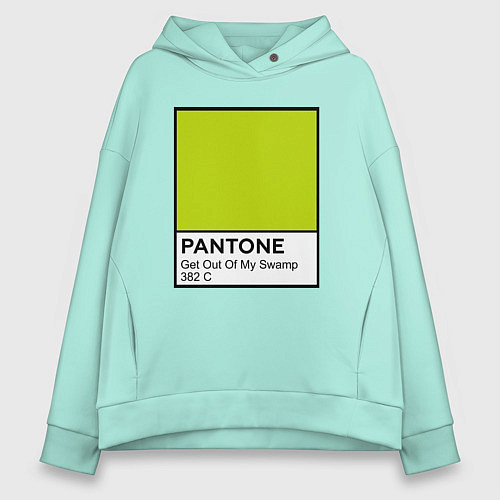 Женское худи оверсайз Shrek: Pantone Color / Мятный – фото 1